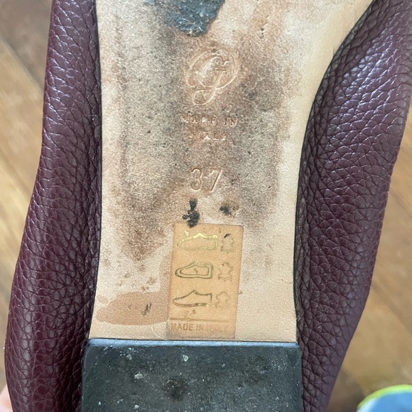 Women’s M. GEMI leather flats eggplant purple size 37 - Picture 4 of 6